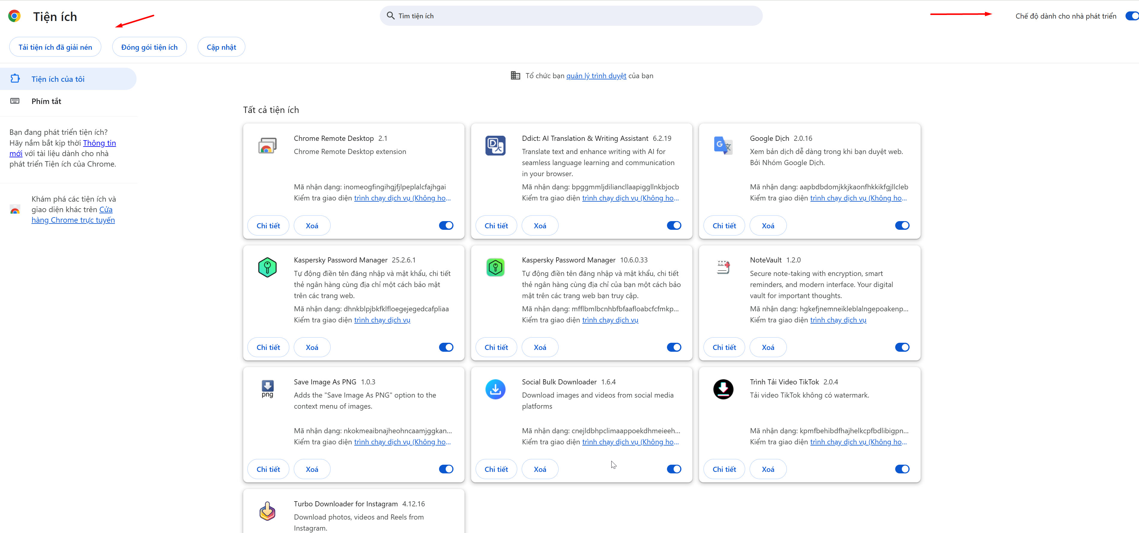 Chrome Extensions Manager
