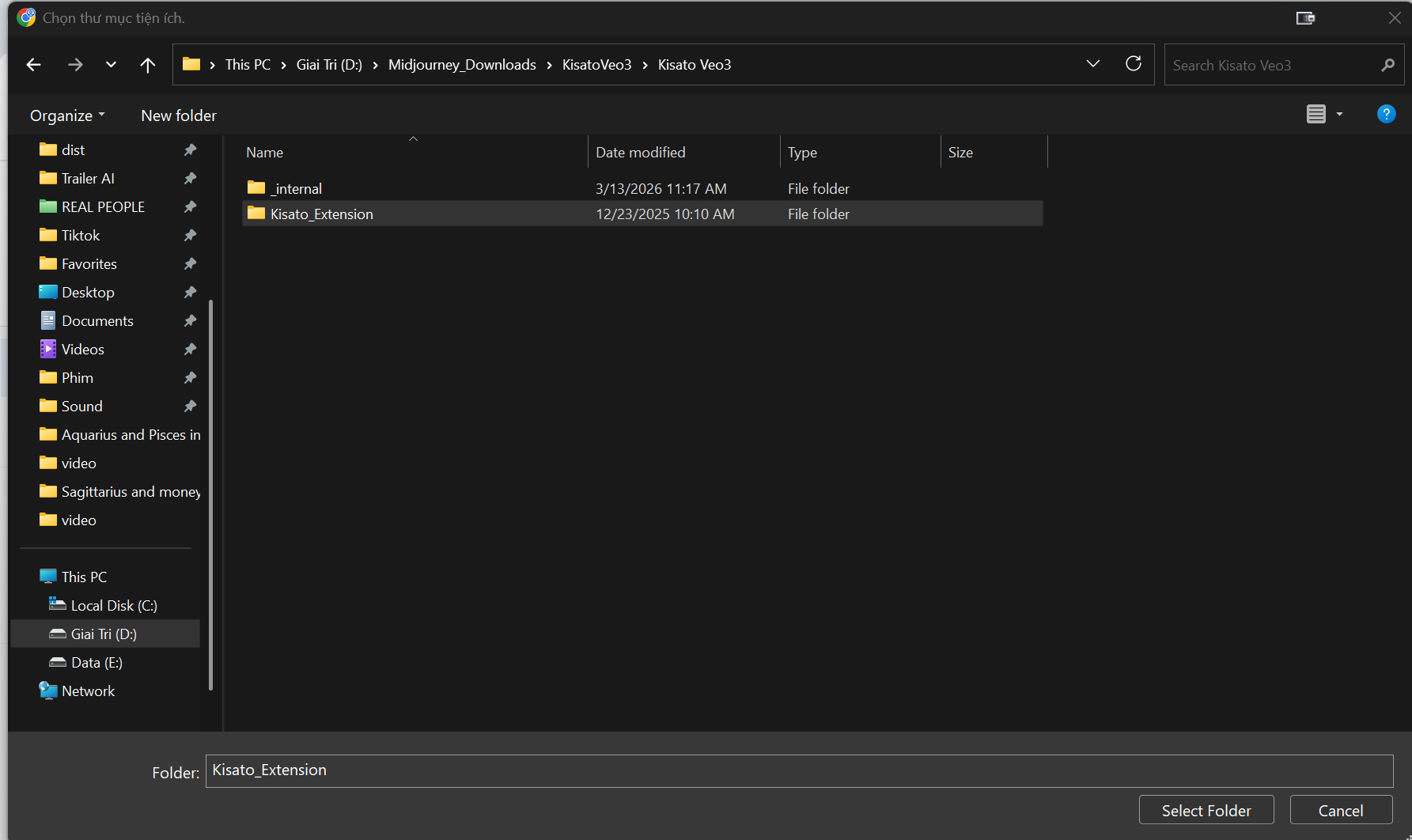 Load Unpacked Extension
